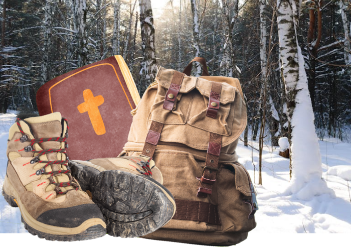 Mit Rucksack und Bibel im Winter durch den Pastoralen Raum